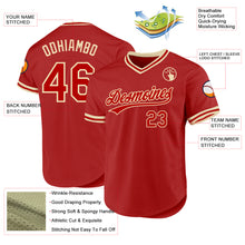 Charger l'image dans la galerie, Custom Red Cream Authentic Throwback Baseball Jersey