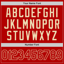 Charger l'image dans la galerie, Custom Red Cream Authentic Throwback Baseball Jersey