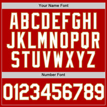 Charger l'image dans la galerie, Custom Red White-Old Gold Authentic Throwback Baseball Jersey