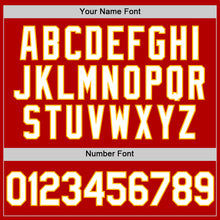 Charger l'image dans la galerie, Custom Red White-Gold Authentic Throwback Baseball Jersey