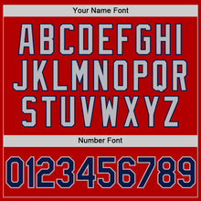 Charger l'image dans la galerie, Custom Red Navy-Gray Authentic Throwback Baseball Jersey