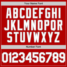 Charger l'image dans la galerie, Custom Red White-Gray Authentic Throwback Baseball Jersey