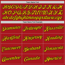 Загрузить изображение в средство просмотра галереи, Custom Red Black-Gold Authentic Throwback Basketball Jersey