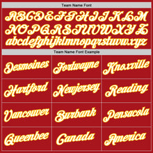 Загрузить изображение в средство просмотра галереи, Custom Red White-Gold Authentic Throwback Basketball Jersey