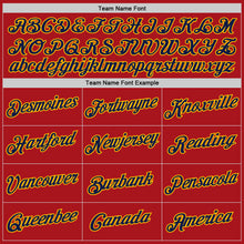 Загрузить изображение в средство просмотра галереи, Custom Red Navy-Gold Authentic Throwback Basketball Jersey