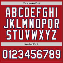 Laden Sie das Bild in den Galerie-Viewer, Custom Red White-Navy Authentic Throwback Basketball Jersey