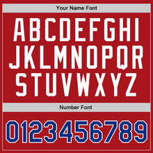 Laden Sie das Bild in den Galerie-Viewer, Custom Red Royal-White Authentic Throwback Basketball Jersey