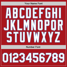 Загрузить изображение в средство просмотра галереи, Custom Red White-Light Blue Authentic Throwback Basketball Jersey