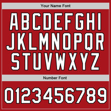 Загрузить изображение в средство просмотра галереи, Custom Red White-Black Authentic Throwback Basketball Jersey