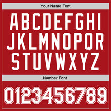 Laden Sie das Bild in den Galerie-Viewer, Custom Red White Authentic Throwback Basketball Jersey