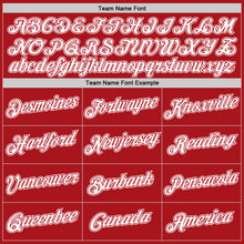 Laden Sie das Bild in den Galerie-Viewer, Custom Red White Authentic Throwback Basketball Jersey