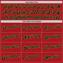 Charger l'image dans la galerie, Custom Red Black-Old Gold Authentic Throwback Basketball Jersey