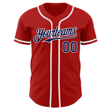 Charger l'image dans la galerie, Custom Red Navy-White Authentic Baseball Jersey