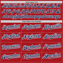 Charger l'image dans la galerie, Custom Red Navy-White Authentic Baseball Jersey