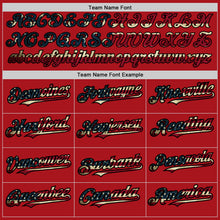 Charger l'image dans la galerie, Custom Red Vintage USA Flag-Black Authentic Baseball Jersey