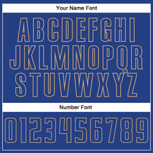 Load image into Gallery viewer, Custom Royal Royal-Old Gold Authentic Throwback Basketball Jersey