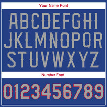 Load image into Gallery viewer, Custom Royal Gray-Red Authentic Throwback Basketball Jersey