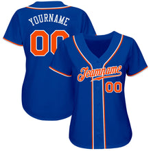 Загрузить изображение в средство просмотра галереи, Custom Royal Orange-White Authentic Baseball Jersey