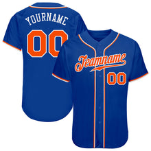 Загрузить изображение в средство просмотра галереи, Custom Royal Orange-White Authentic Baseball Jersey