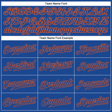 Laden Sie das Bild in den Galerie-Viewer, Custom Royal Royal-Orange Authentic Baseball Jersey