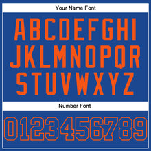 Laden Sie das Bild in den Galerie-Viewer, Custom Royal Royal-Orange Authentic Baseball Jersey