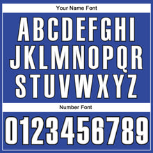 Load image into Gallery viewer, Custom Royal White Pinstripe White-Black Authentic Baseball Jersey