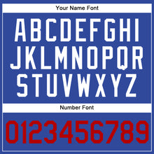 Charger l'image dans la galerie, Custom Royal White Pinstripe Red Authentic Baseball Jersey