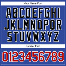 Load image into Gallery viewer, Custom Royal White Pinstripe Red-Black Authentic Baseball Jersey