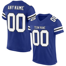 Charger l'image dans la galerie, Custom Royal White-Black Mesh Authentic Football Jersey