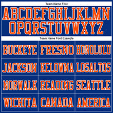 Загрузить изображение в средство просмотра галереи, Custom Royal Orange-White Mesh Authentic Football Jersey