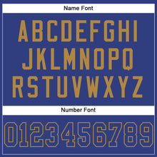 Charger l'image dans la galerie, Custom Royal Royal-Old Gold Mesh Authentic Football Jersey