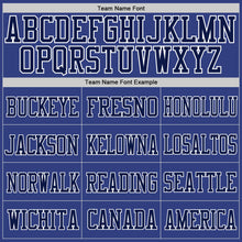 Laden Sie das Bild in den Galerie-Viewer, Custom Royal Gray-White Mesh Authentic Football Jersey