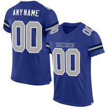 Laden Sie das Bild in den Galerie-Viewer, Custom Royal Gray-White Mesh Authentic Football Jersey
