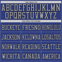 Laden Sie das Bild in den Galerie-Viewer, Custom Royal Gray-Black Mesh Authentic Football Jersey