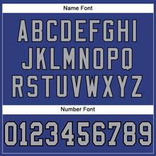 Laden Sie das Bild in den Galerie-Viewer, Custom Royal Gray-Black Mesh Authentic Football Jersey