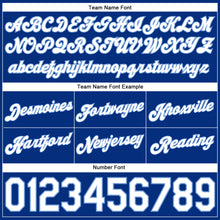 Load image into Gallery viewer, Custom Royal White Pinstripe White-Light Blue Authentic Basketball Shorts