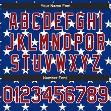 Загрузить изображение в средство просмотра галереи, Custom Royal Red-White 3D Pattern Design American Flag Authentic Basketball Jersey