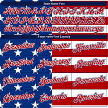 Загрузить изображение в средство просмотра галереи, Custom Royal Red-White 3D Pattern Design American Flag Authentic Basketball Jersey