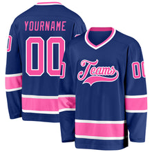 Загрузить изображение в средство просмотра галереи, Custom Royal Pink-White Hockey Jersey