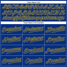 Load image into Gallery viewer, Custom Royal Royal-Gold Authentic Sleeveless Baseball Jersey