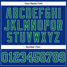 Load image into Gallery viewer, Custom Royal Kelly Green-White Authentic Sleeveless Baseball Jersey