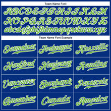 Load image into Gallery viewer, Custom Royal Neon Green-White Authentic Sleeveless Baseball Jersey