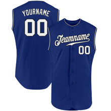 Загрузить изображение в средство просмотра галереи, Custom Royal White-Black Authentic Sleeveless Baseball Jersey