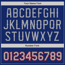 Load image into Gallery viewer, Custom Royal Gray-Red Authentic Baseball Jersey