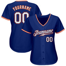 Charger l'image dans la galerie, Custom Royal White-Orange Authentic Baseball Jersey