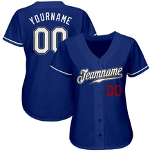 Charger l'image dans la galerie, Custom Royal White-Red Authentic Baseball Jersey