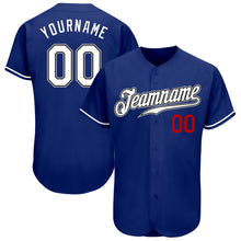Charger l'image dans la galerie, Custom Royal White-Red Authentic Baseball Jersey