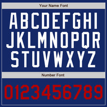 Load image into Gallery viewer, Custom Royal White Pinstripe White-Red Authentic Baseball Jersey