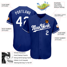 Load image into Gallery viewer, Custom Royal White Authentic Baseball Jersey