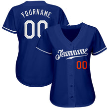 Charger l'image dans la galerie, Custom Royal White-Orange Authentic Baseball Jersey